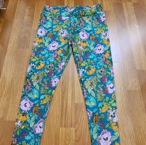 Lularoe Vintage TC Leggings floral jungle rare discontinued new no tag/ bag
